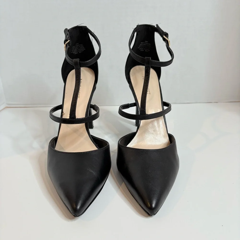 Nine West Black stiletto ankle strap Heels women’s size 10 - Picture 5 of 14